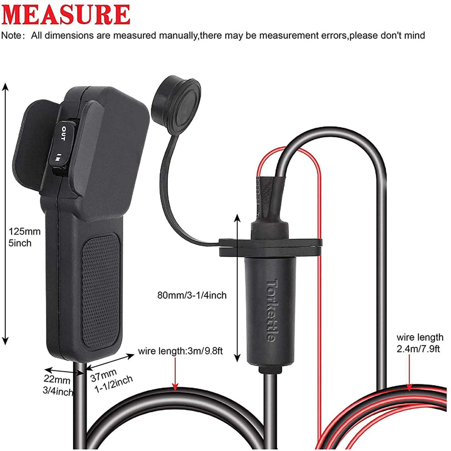 12V Winch Controller Corded Manual Hand Control Switch Kits for ATV UTV Winch