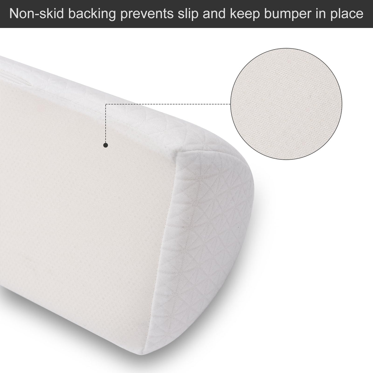 HAVARGO Bed Bumper for Toddlers Foam Bed Rail Guard with Non-Slip Bottom Washable Cover for Twin, Full, Queen and King Size Beds, 1 PC