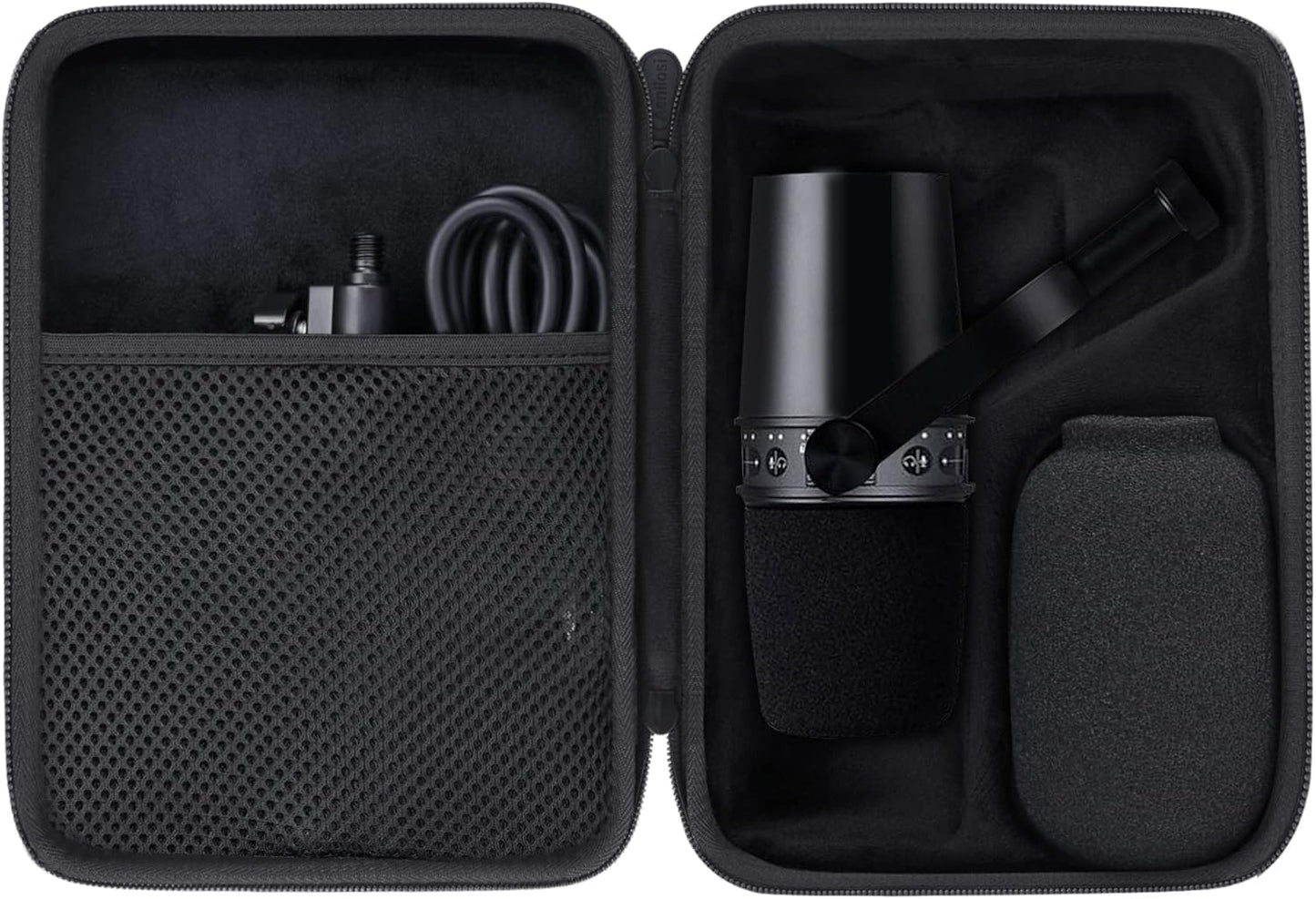 Aenllosi Hard Carrying Case Compatible with Shure SM7B/MV7/SM7dB Vocal Dynamic Microphone for Broadcast (SM7B/MV7/ SM7dB)