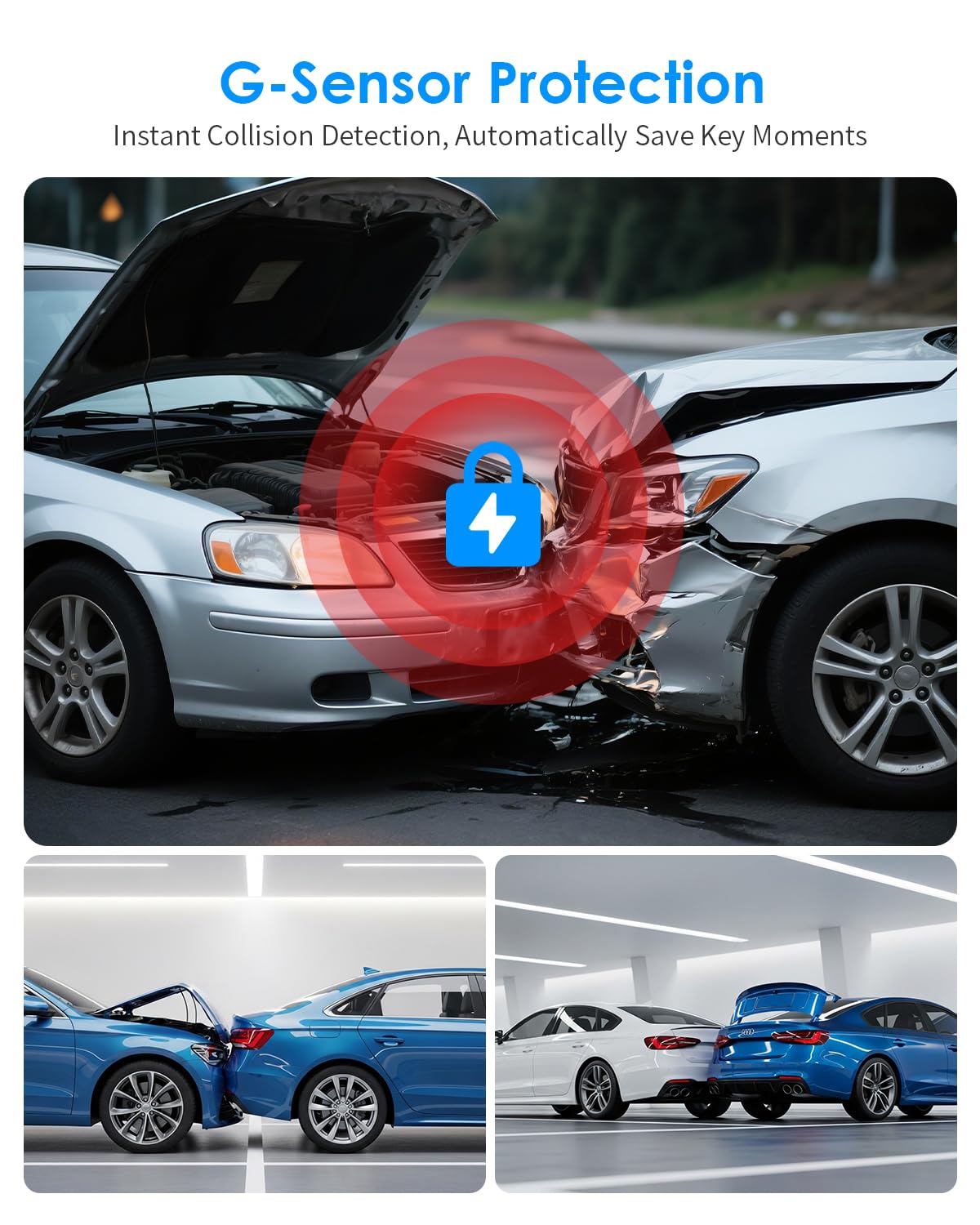 KAWA Dash Cam 3K, Mini Front Dash Camera for Cars, Smart Voice Control, 1620P QHD, Built in WiFi, 24H Parking Mode, Loop Recording, G-Sensor, Night Vision, iOS/Android Mobile App, Support 256GB Max