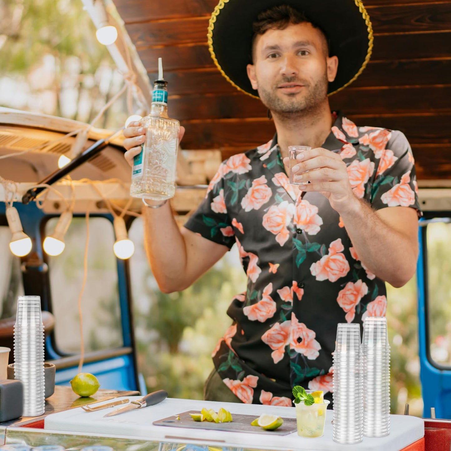 1000 Pack Plastic Shot Glasses Bulk 1 oz Mini Shot Cups Disposable Clear Small Sample Cups for Tasting, Whiskey, Jelly Shot, Pudding, Party, Wedding, Halloween, Christmas