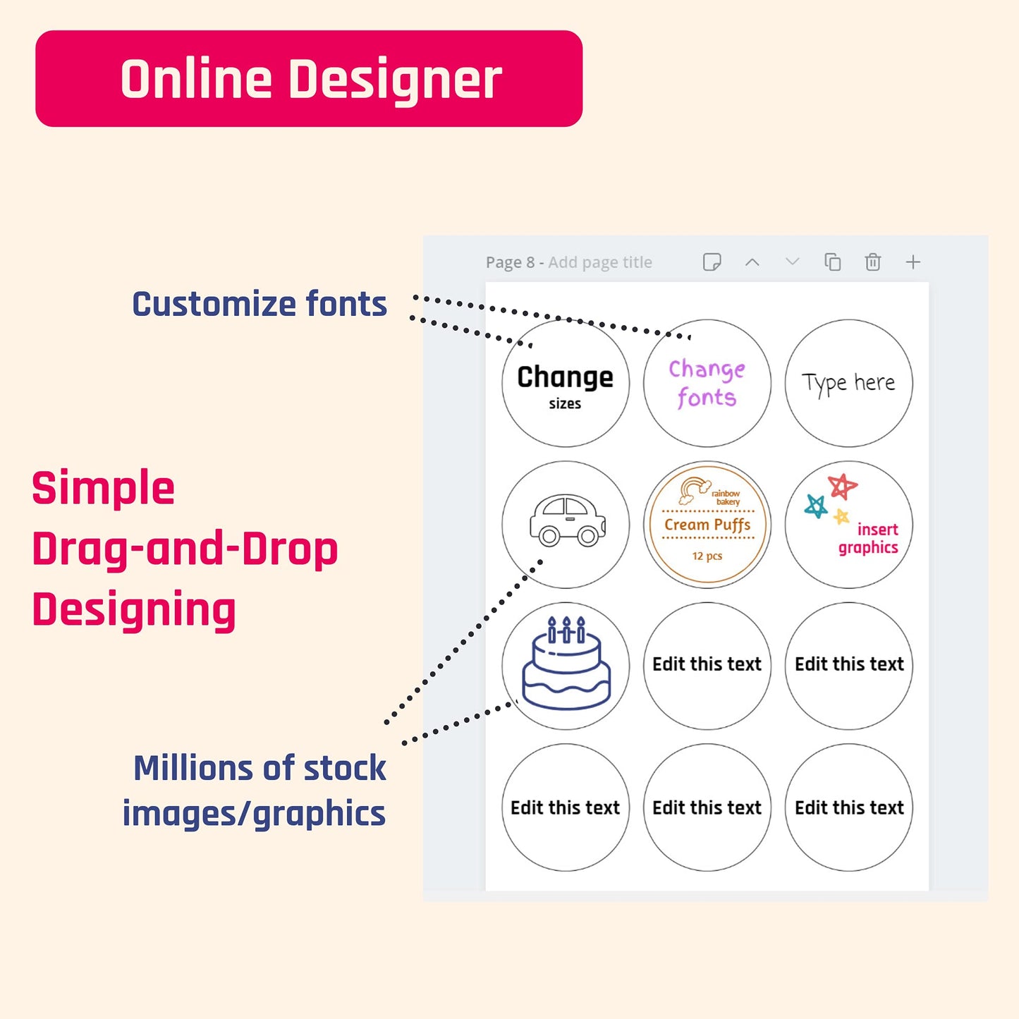 150 Pack, Brown Kraft Soap Labels Stickers, Laser/Inkjet Printing - Letter Size Sheet, 1" x 8.5"