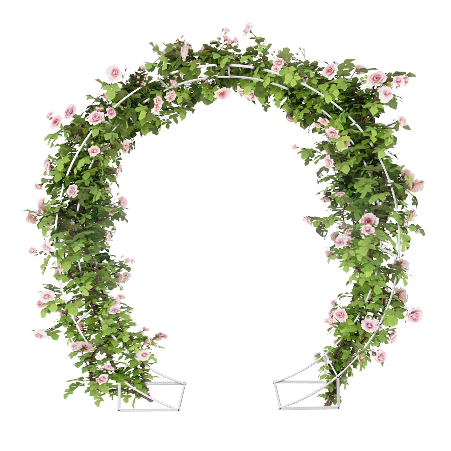 Heyfurni 200cm Round Garden Arch,Wedding Arch,Balloon,Metal Circle Backdrop Stand for Parties, Balloons, Baby Showers, Birthday Celebrations,6.6ftArch, Easy Assembly,200 x100cm, Sqaure, Metal
