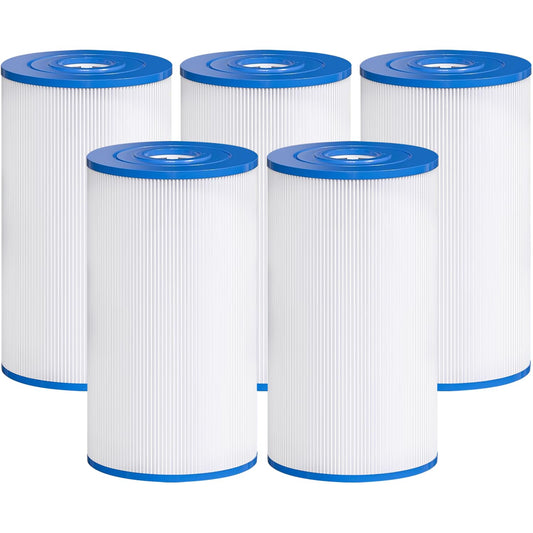 71825 Replaces Hot Springs Spa Filters, Compatible with Watkins 31489, Unicel C-6430, PWK30, Filbur FC-3915, P/N0969601, 73178, 73250, 30 sq.ft.Pleated Fabric Filter Media 5 Pack