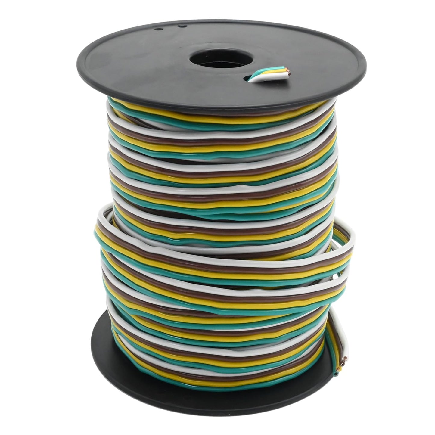 Vkinman 100FT 14 Gauge Trailer Wiring Harness Kit, 4-Way Bonded, Marine Trailer Wiring