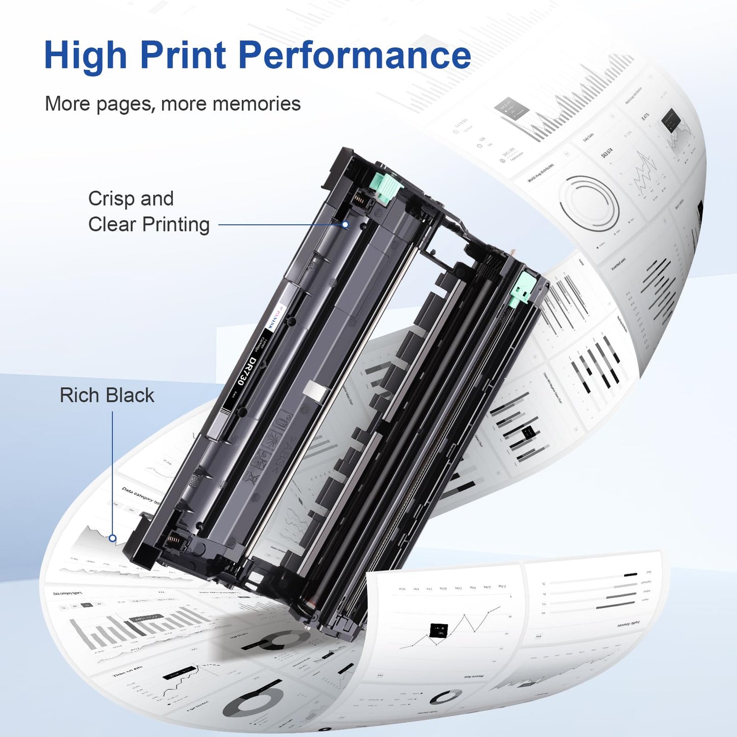 PANINK Compatible Drum Unit Replacement for Brother DR-730 DR 730 DR730 Drum Unit Compatible with MFC-L2710DW MFC-L2750DW HL-L2395DW HL-L2370DW HL-L2350DW HL-L2390DW DCP-L2550DW Printer - 2 Pack