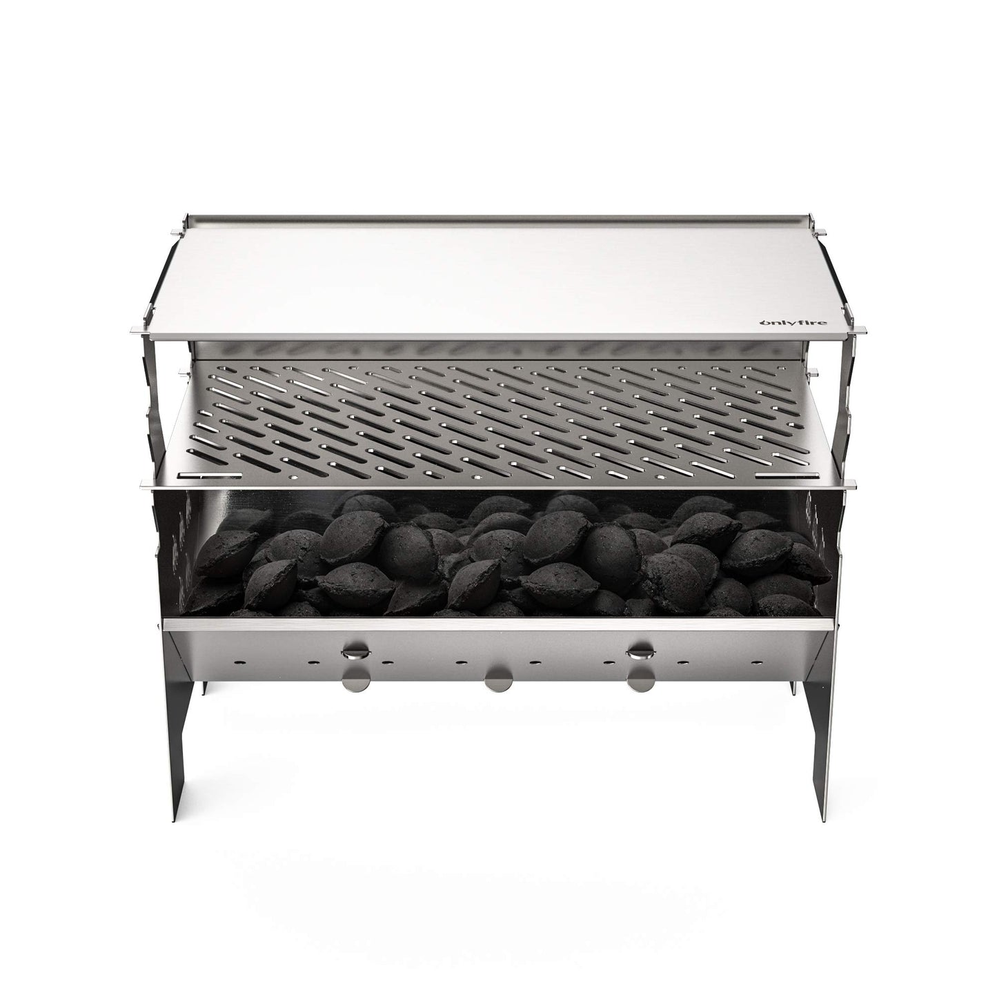 onlyfire Detachable Portable Charcoal Wood Grill Camping Grill for Picnic, Hiking, Backyard Cooking - with Handbag