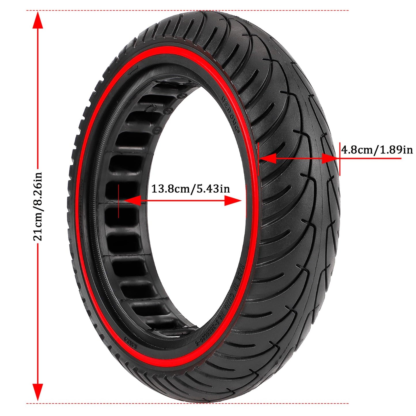FOVNOT 8.5 Inch Solid Tire, Electric Scooter Tire Scooter Replacement Tires for Xiaomi M365/Pro/1S/Pro2/Essential/Gotrax Gxl V2/Gotrax XR Front or Rear Replacement Honeycomb Solid Tires (2 PCS)