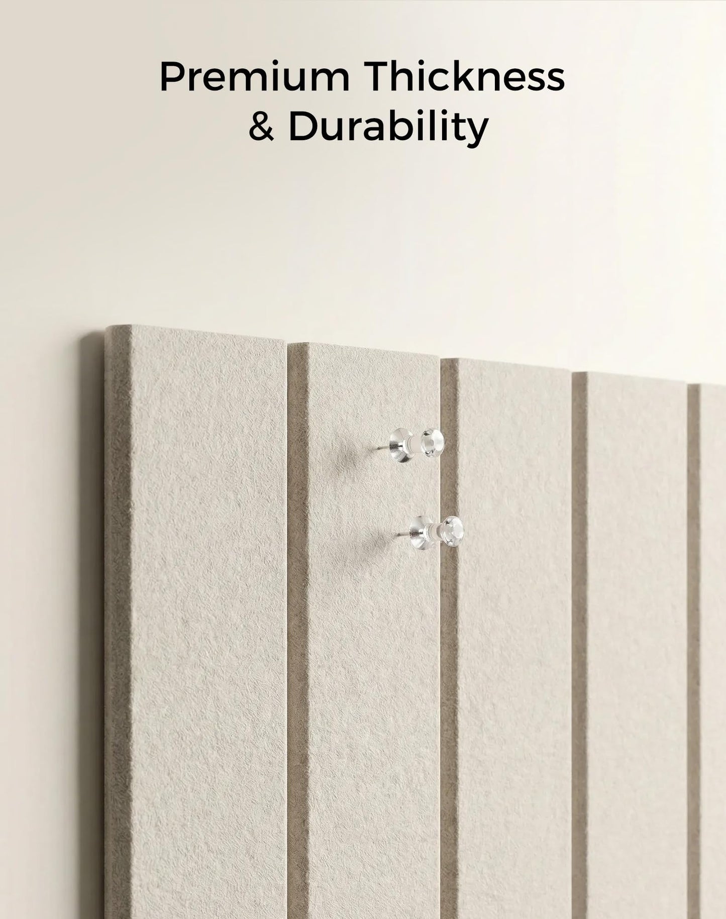 Aothia 12 Pack Felt Bulletin Board Tiles, 48x36 Modular Pin Board for Walls, 0.2" Thick Cork Board Alternative for Office & Classroom, 70 Adhesive Tabs & 40 Pushpins Included (Oatmeal)
