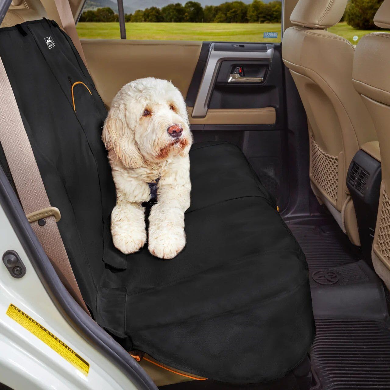 Kurgo Dog Seat Cover, Car Bench Seat Covers for Pets, Dog Backseat Cover Protector, Water Resistant for Dogs, Contains Seat Anchors