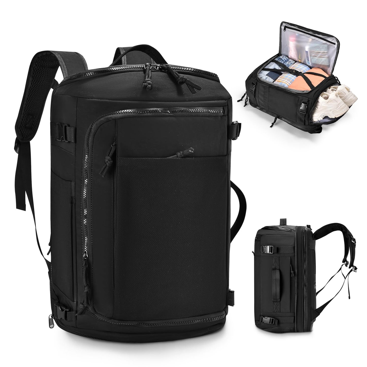 COSCOOA 6x13x17 inch Personal Item Bag for Budget Flight in Canada,15x33x43 cm Travel Bag,Expandable Carry On Travel Backpack,Underseat Travel Duffel Bag