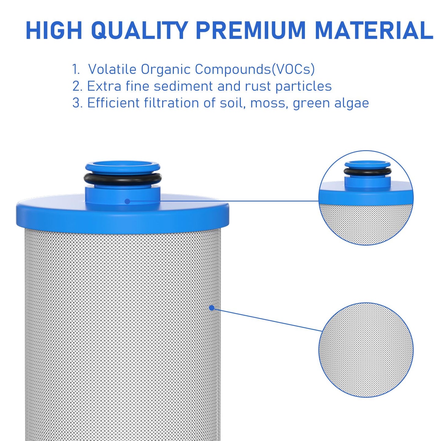 Vickmons KW1 RV Water Filter 2.5 x 10" Compatible with RCS/FR1 Housing Replaces KW1 and FRE-10-BN Filtration Systems, 4-Pack