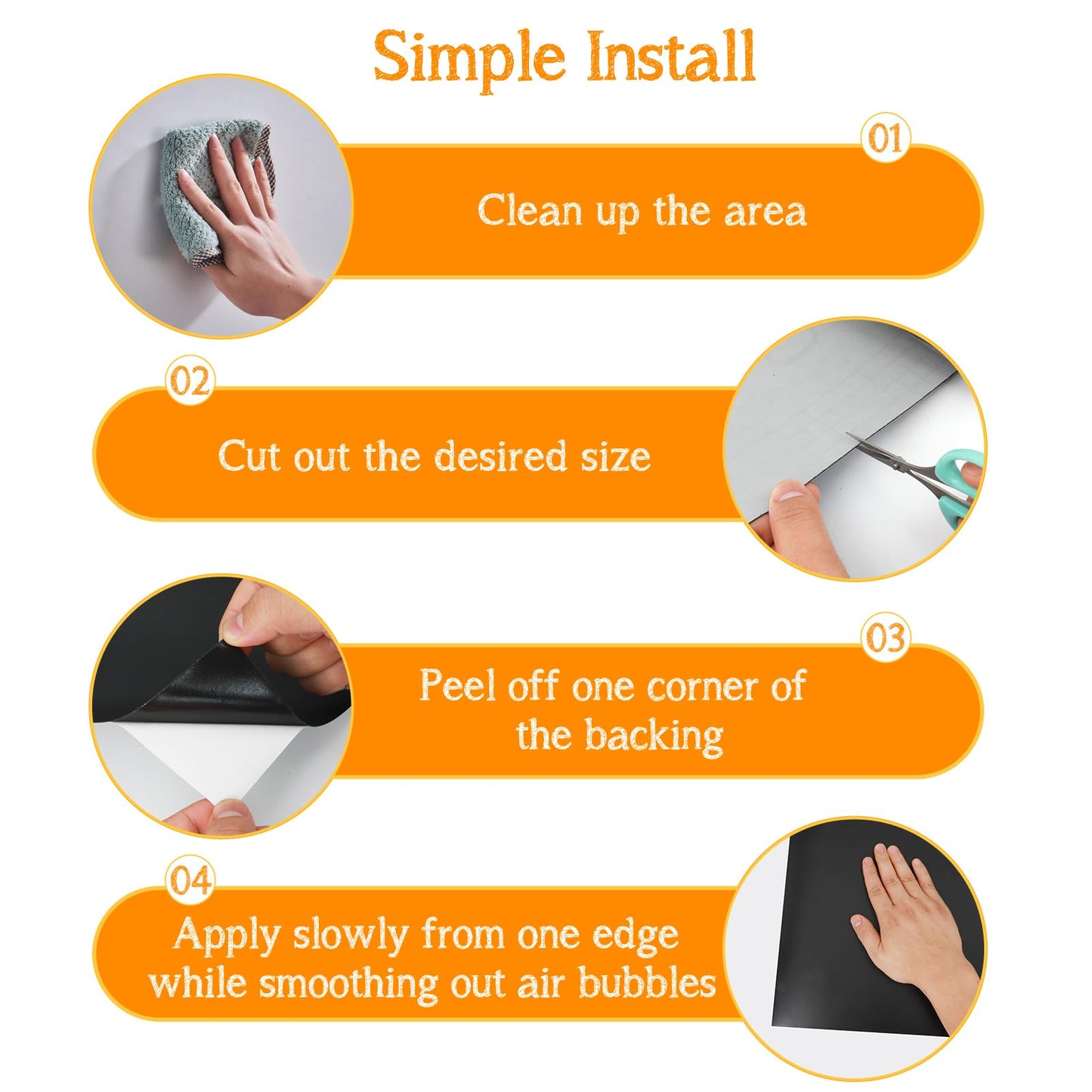 Magnetic Chalkboard Contact Paper for Wall, 47.2" x 18" Self-Adhesive Magnet Wall Sheet with 79 Magnetic Letters and 12 Colors Chalk Markers, Magnetic Wallpaper Stickers