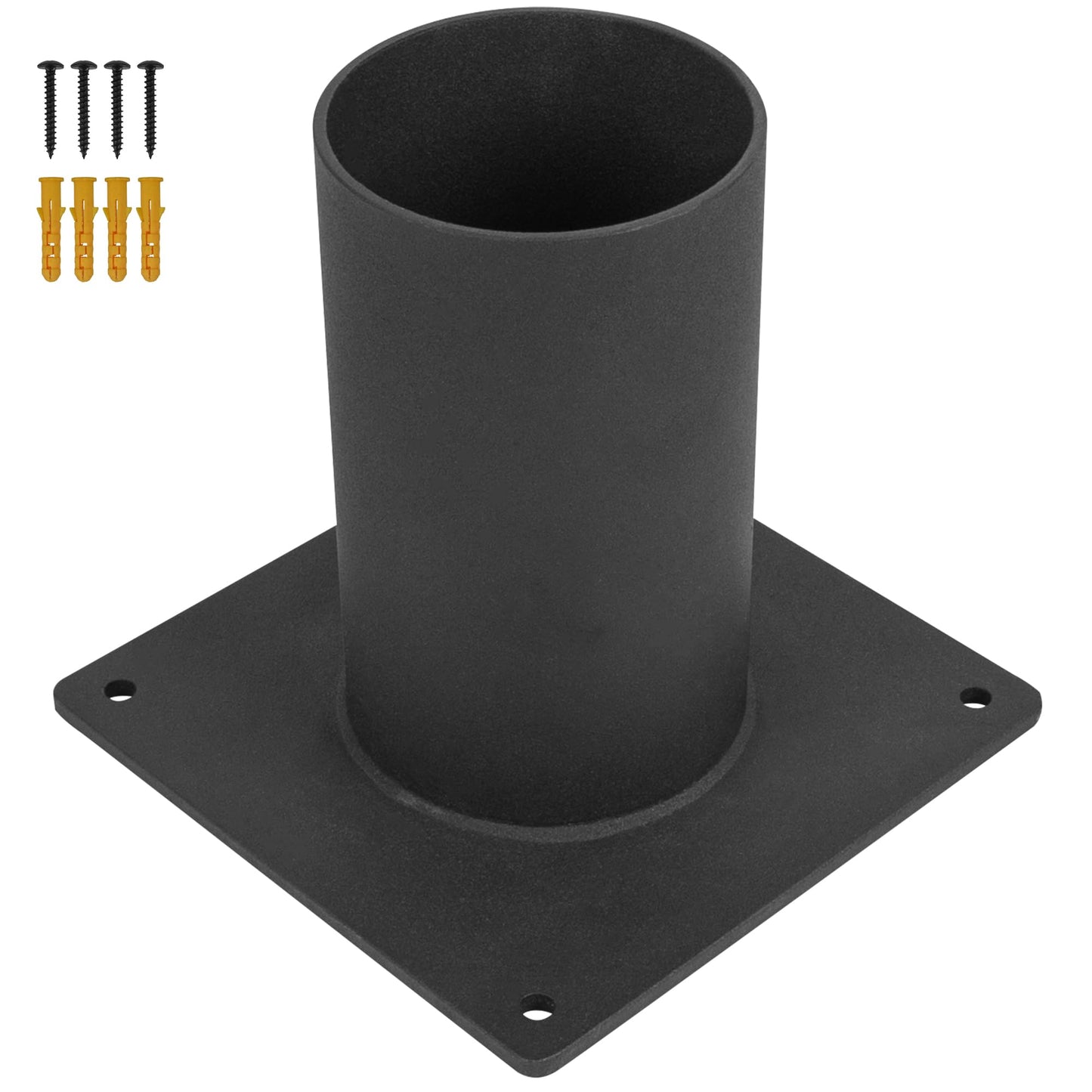 Heavy Duty Pier Mount Adapter for 3" Surface Mount Post, Mounting Hardware Included
