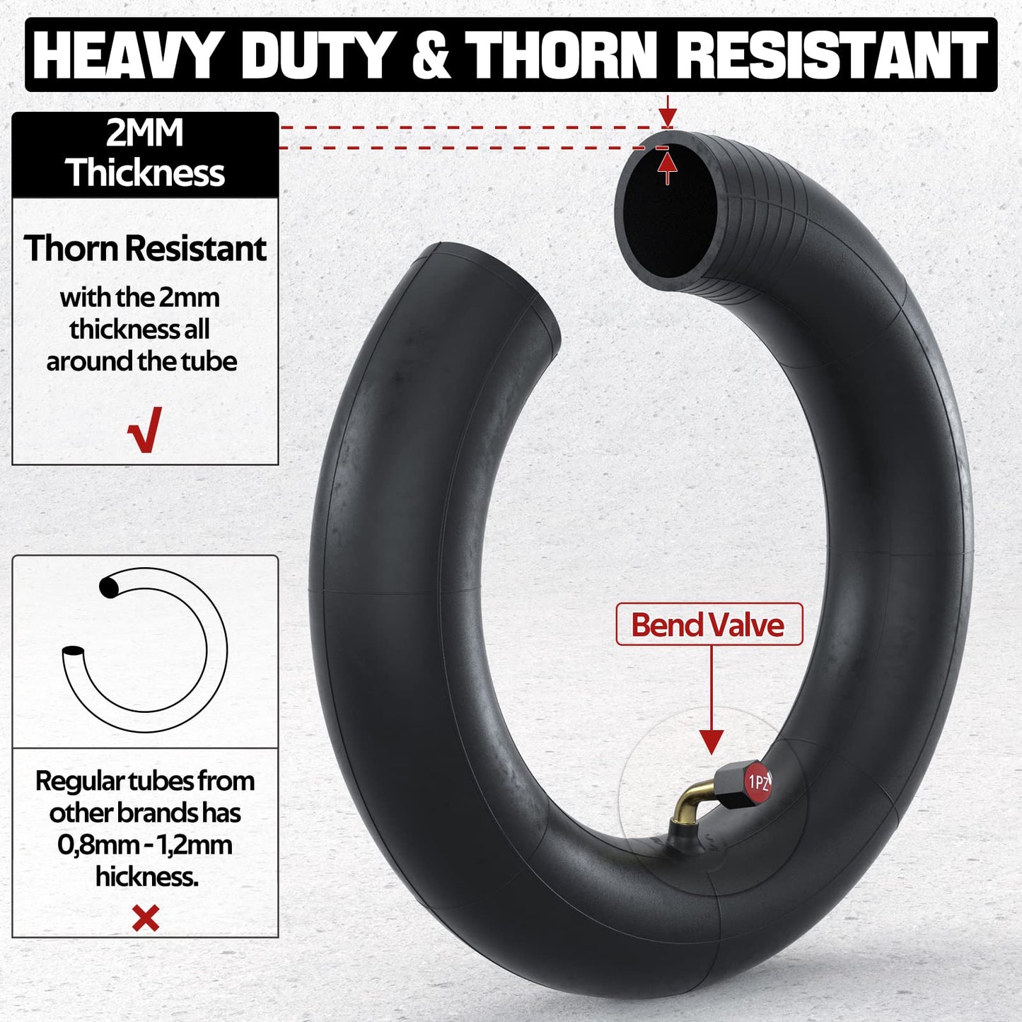 1PZ ESD-TA1 10 Inch Inner Tube and Tire 10x3.0 Off Road City Road Tire Inner Tube set Replacement for Electric Scooter