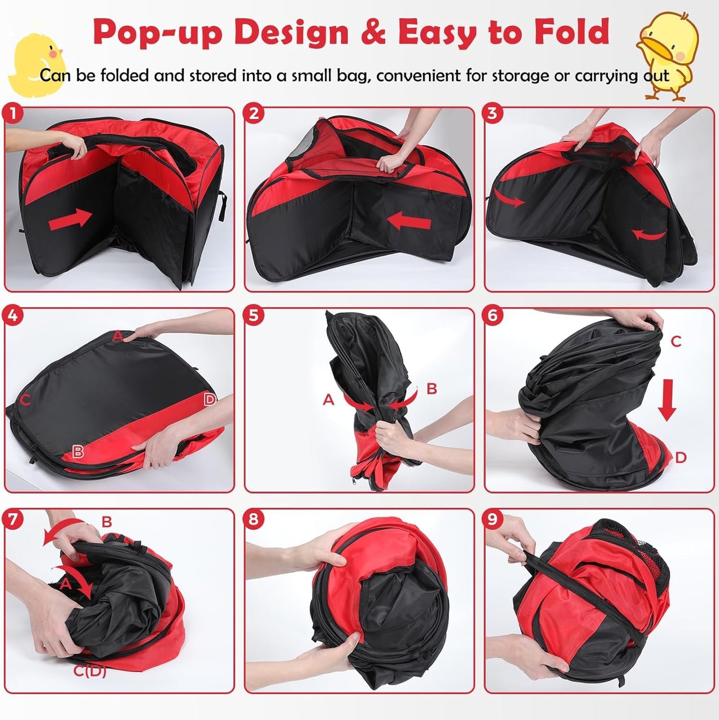 Chicken Brooder Box for Chick Starter Kit - 2025 Upgrade Double Door Brooder Pen/Playpen/Tent Baby Supplies Up to 15 Baby Chick,Duck,Quail