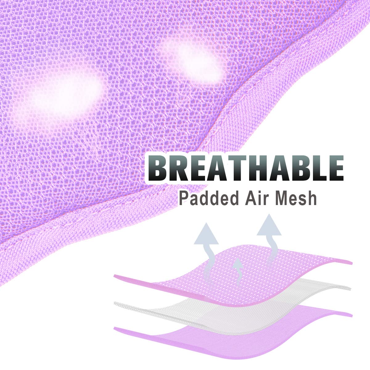 BARKBAY No Pull Dog Harness Large Reflective Dog Harness with Front Clip and Easy Control Handle for Walking Training Running with ID tag Pocket(Violet Purple,L)