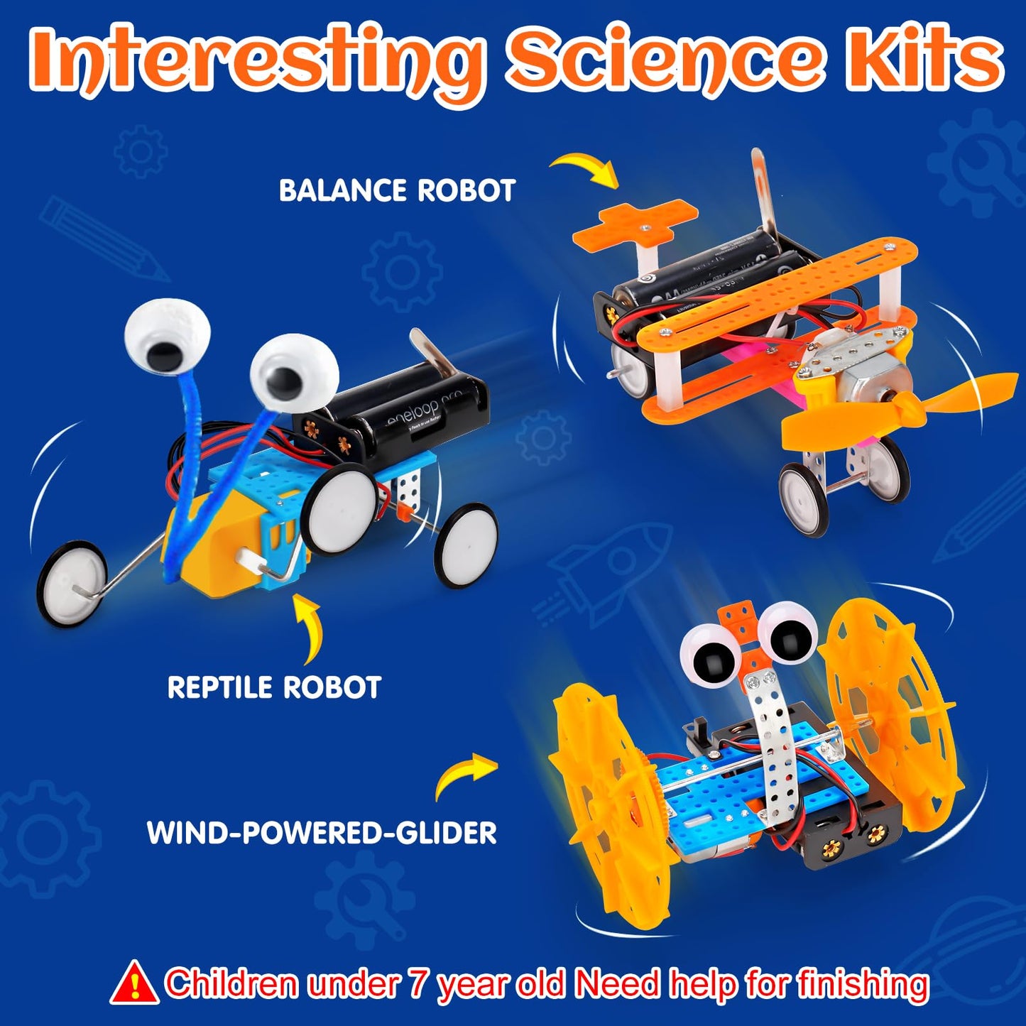 Science Kits for Kids 8-10, STEM Robotics Kit Toys for Kids 6-8 8-12, Craft for Kids Electronic Science Experiments Engineering Building Kits Birthday Gifts for 6 7 8 9 10 11 12 Year Old Boys Girls