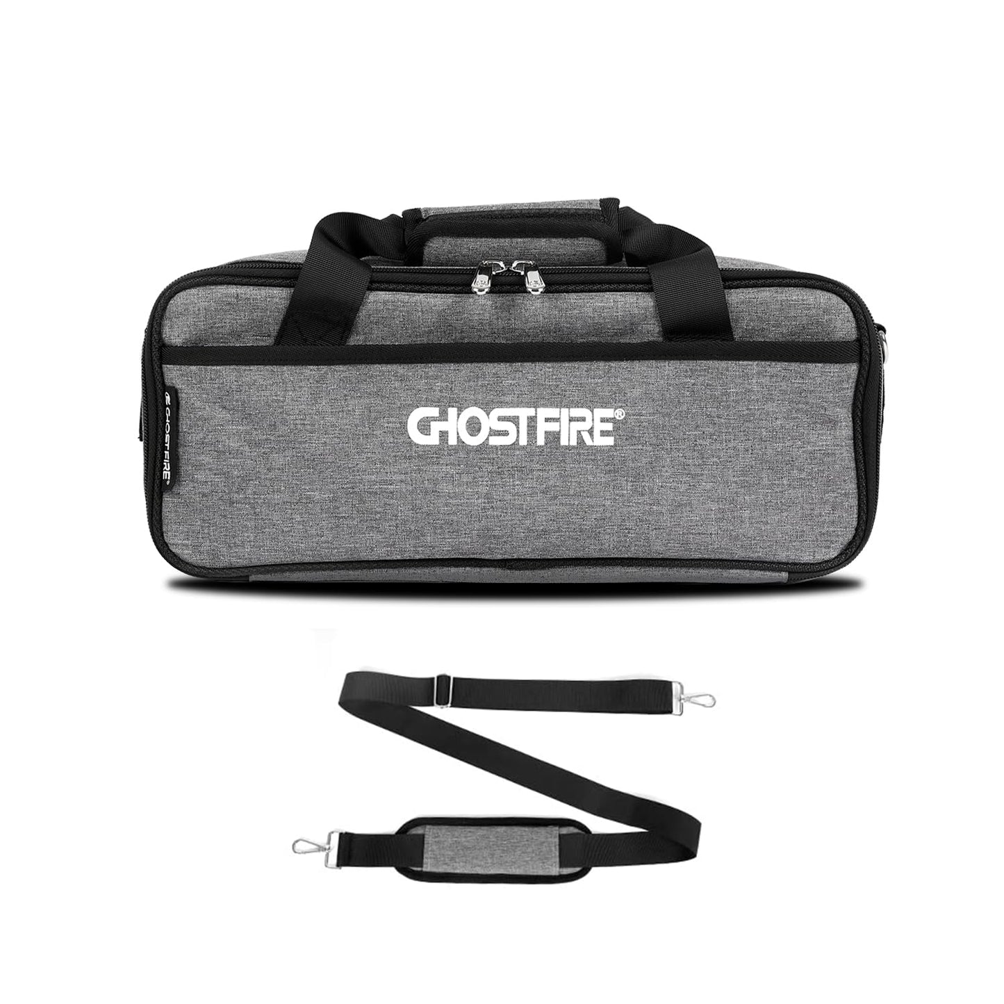 GHOSTFIRE Ghost Fire Guitar Pedal Board Bag Effect Pedalboard Bag Accessory Storage Bag Carry Case 14.9x6.3x3.9in