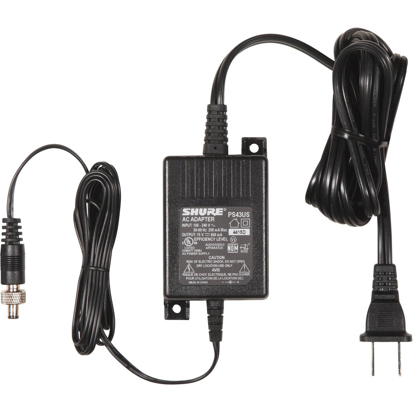 Shure PS43US In-Line Power Supply for GLX4 & ULX4 Wireless Receivers