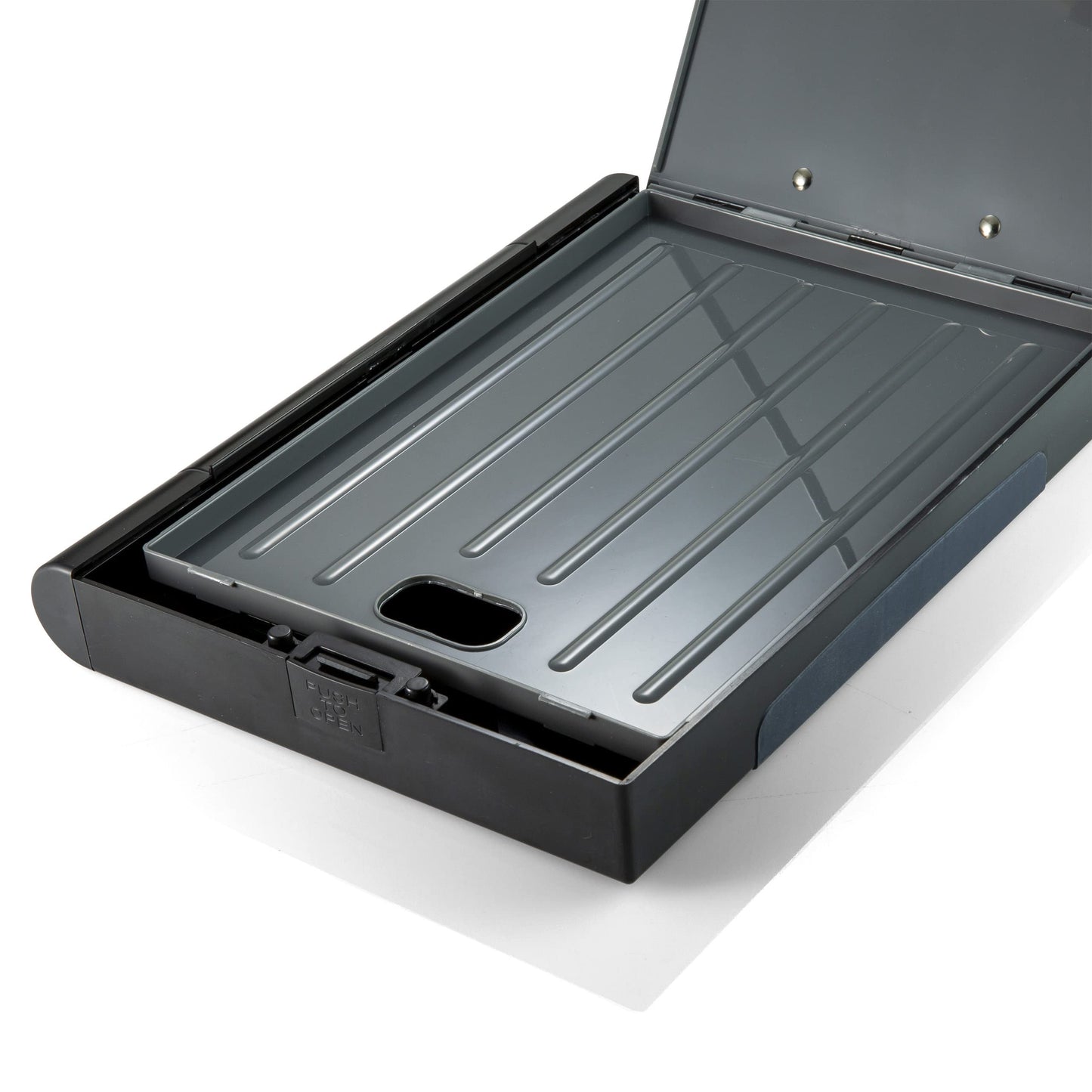 Officemate Recycled Double Storage Clipboard/Forms Holder, Plastic, Gray/Black (83357)