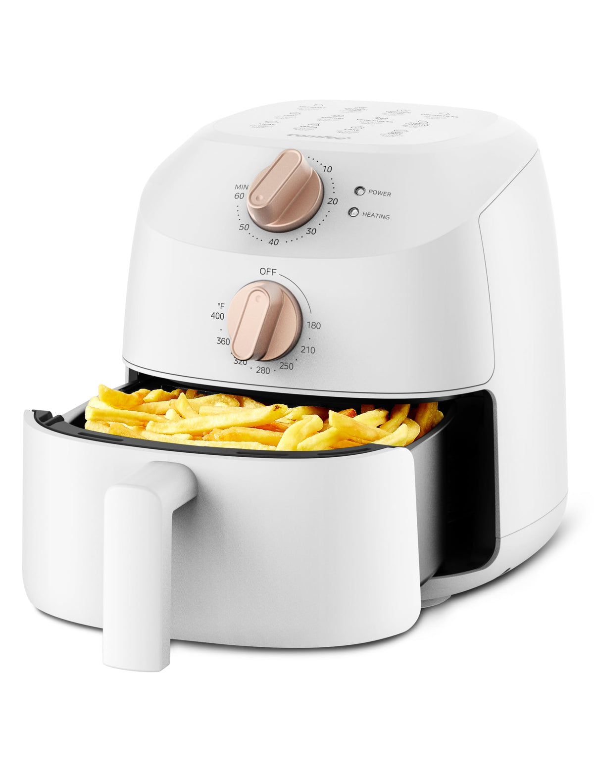 COMFEE' Compact 2.1 Quart Air Fryer with 12 Menu Options, Adjustable Timer & Temperature Control 80-204 degrees C, Dishwasher-Safe Nonstick Fry Basket