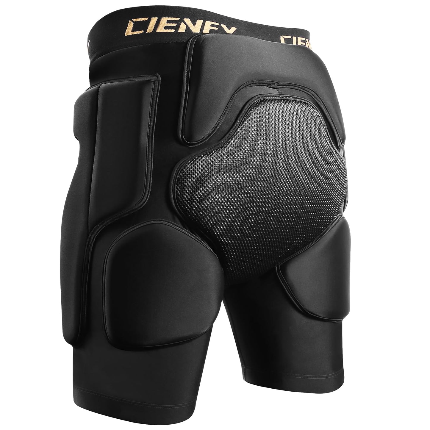 Cienfy 3D Hip Protective Padded Shorts EVA Tailbone Pad Impact Gear for Skiing Skating Snowboarding Skateboarding(X-Large)
