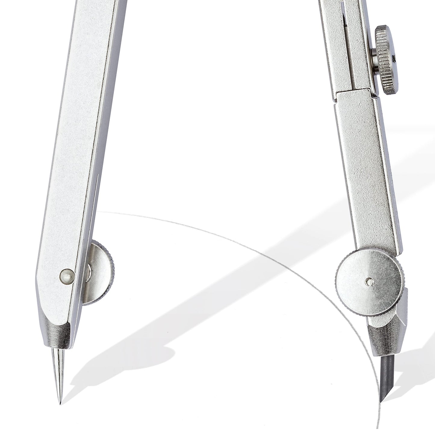 STAEDTLER Comfort Metal Quick Setting 6" Compass 2 Piece Set: Universal Adapter, Push-Button Mechanism & Extra Leads - Draws Circles up to 350mm
