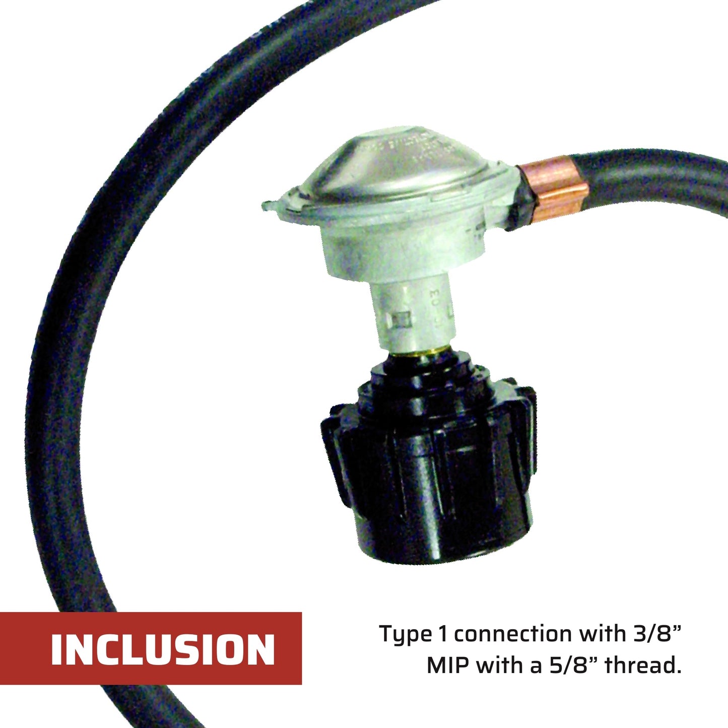 Camp Chef HRL replacement hose and regulator, 1 PSI