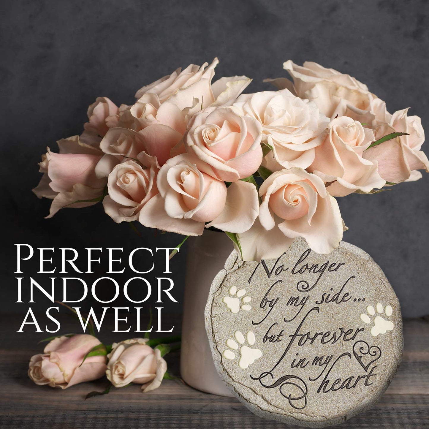 Cat or Dog Grave Marker or Garden Memorial Stone. No Longer By My Side But Forever In My Heart, Rainbow Bridge Pet Memorial Gifts. Waterproof and Weatherproof Pet Plaque, Condolence Gift