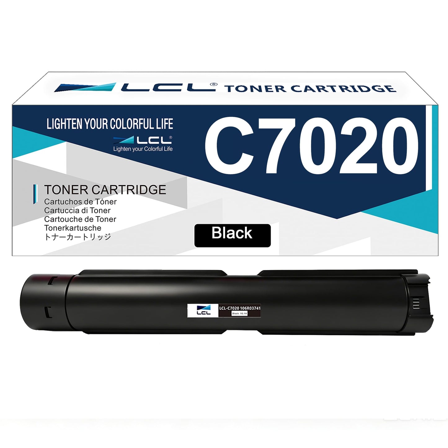 LCL Compatible Toner Cartridge for Xerox Versalink C7020 C7025 C7030 106R03741 (1-Pack Black) for Xerox Versalink C7020 C7025 C7030