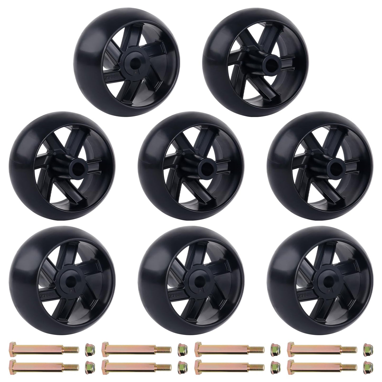 CheeMuii 8 Pack Mower Deck Wheels Kit Fit for Most 42" 46'' 48'' 50" 52'' and 54" Decks Replace for 532174873 589527301 734-04155 753-04856A Mower Deck Gauge Wheel