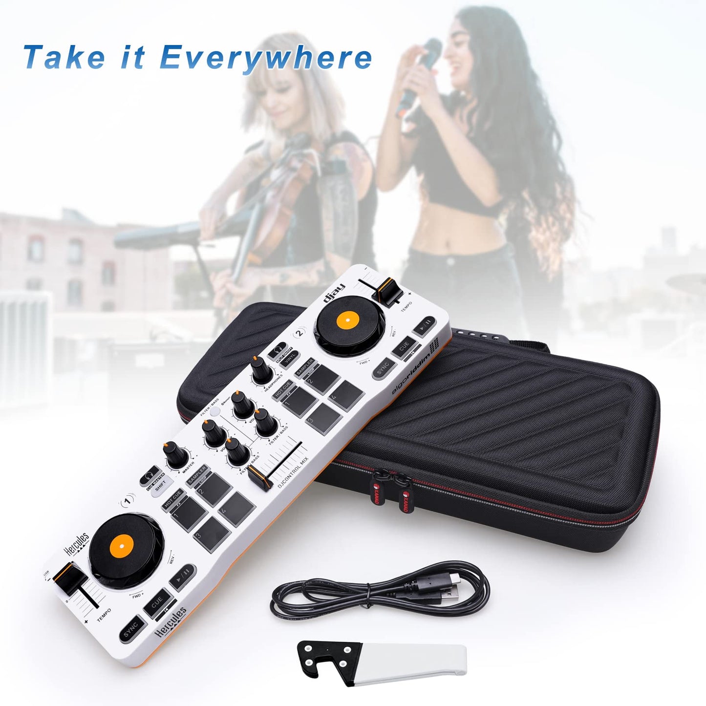 XANAD Protective Case Compatible with Hercules DJ Control Mix 2/1 or Hercules DJ DJControl Starlight Pocket Controller