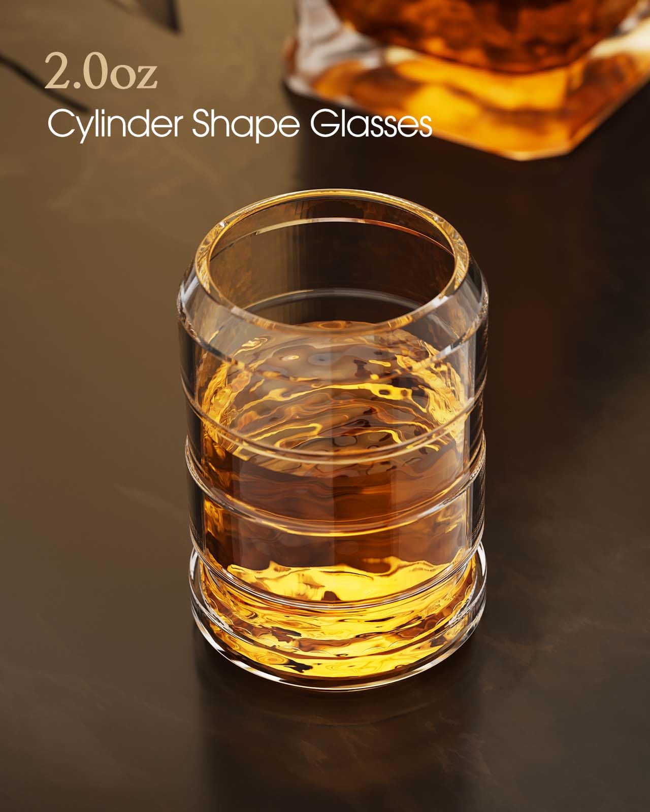 Gun Whiskey Decanter Sets for Men, Kollea Liquor Decanter Set with Shot Glass, Handcrafted Birthday Gifts for Men Dad Brother, Cool Anniversary Set Gift for Him Husband, for Home Bar Drinking Party