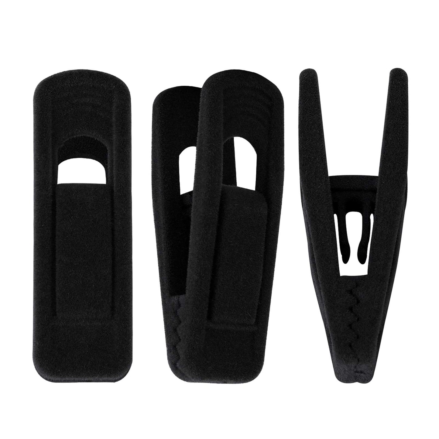 Trgowaul Velvet Hangers Clips 60 Pack, Pants Hangers Velvet Clips, Strong Finger Clips Perfect for Thin Velvet Hangers (Black)
