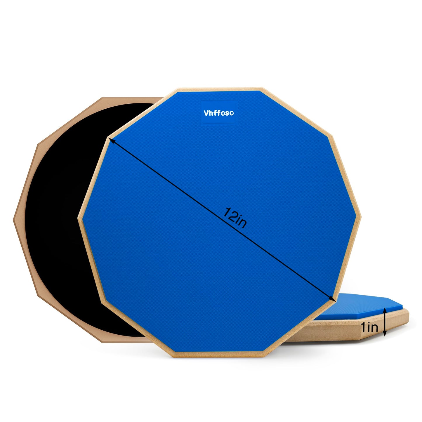12 Inch Practice Drum Pad with Stand and Sticks, Beginner Snare Drum Pad with Drumsticks and Carrying Bag, Double Sided Silent Drum Pad (Blue)