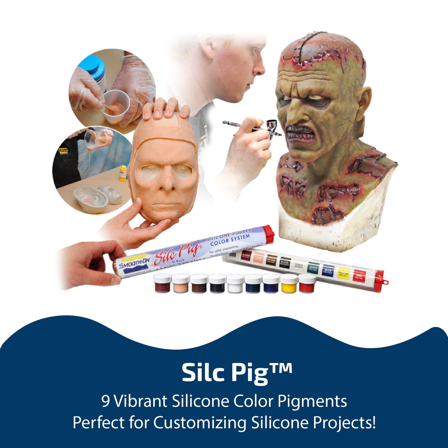 Silc-Pig Silicone Pigment 9-Pack Color Sampler
