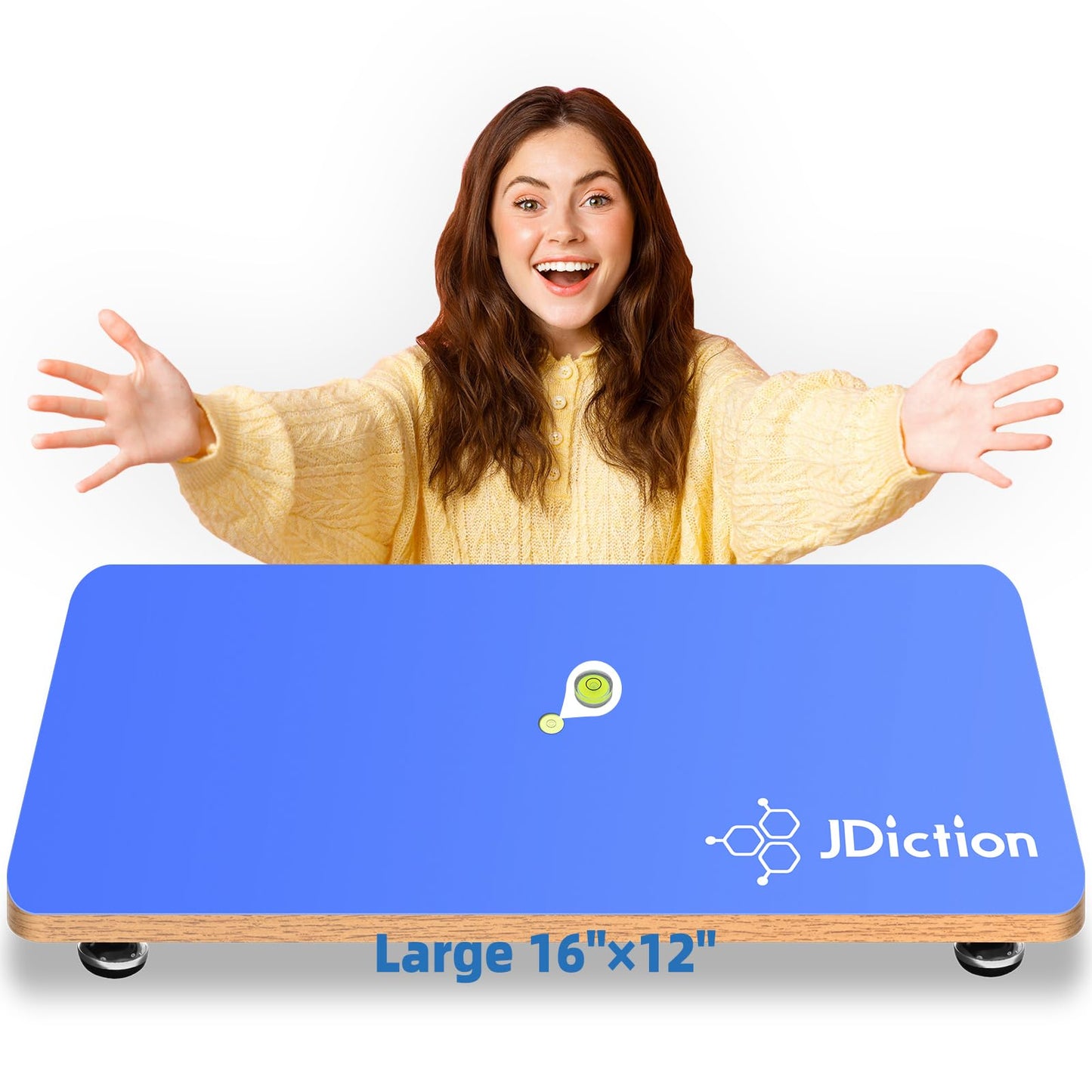 JDiction Resin Leveling Table for Epoxy Resin & Art Work,16''x 12'' Adjustable Self Leveling Epoxy Resin Accessories, Resin Supplies, Acrylic Pouring Tool, Multipurpose Resin Leveling Board