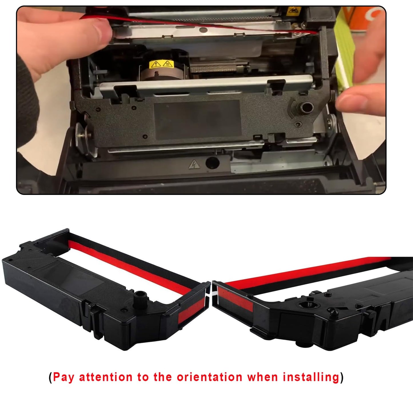Printer Ribbon Cartridge Compatible with Star SP700, Star RC700BR, RC700, SP712, SP717, SP742, SP747, Black/Red Replacement, Pack of 12
