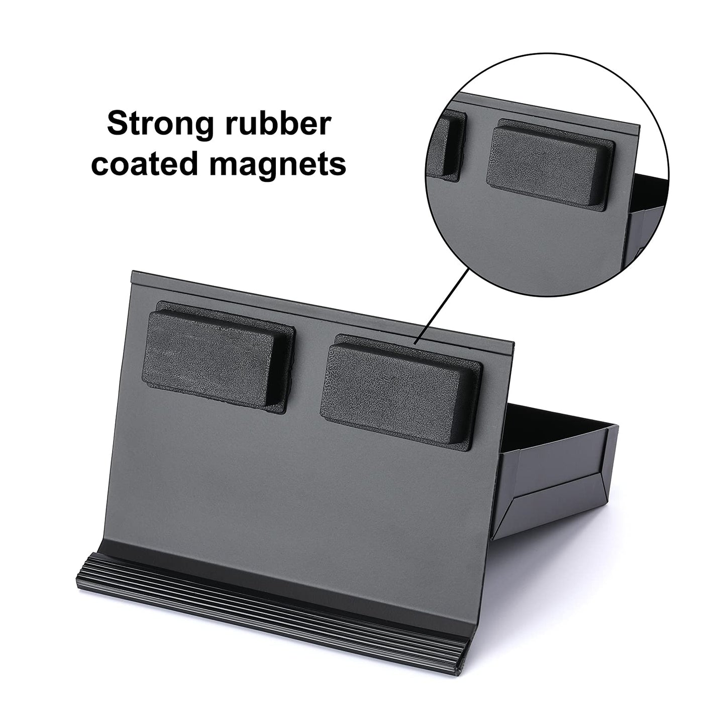 Mayouko Magnetic Toolbox Shelf, Tray and Holder, 4-Piece Magnetic Toolbox Tray Set Tool Box Cabinet Side Shelf Storage, Workshop