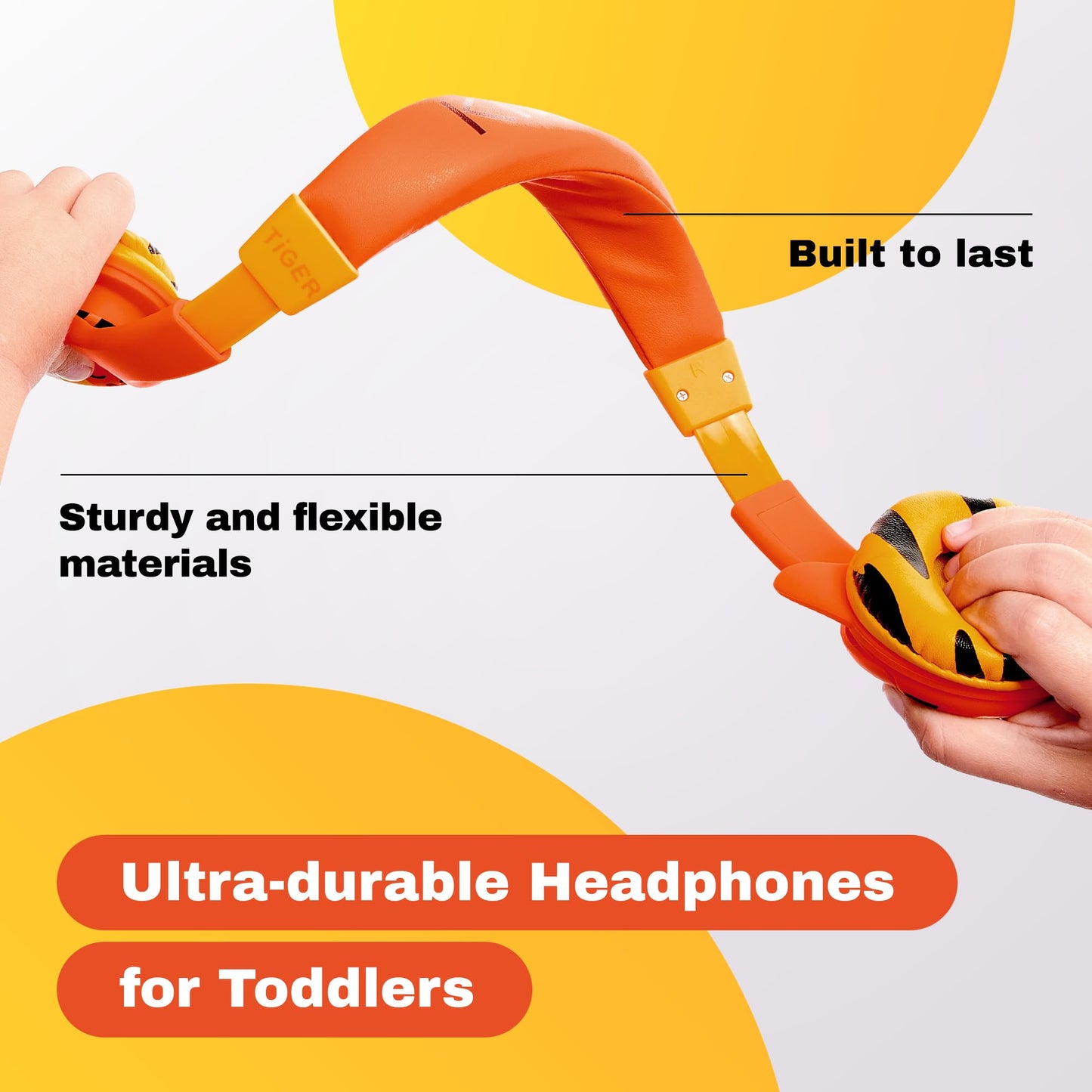 Kidrox® Premium Toddler Headphones for 1+ Year Old - iPad, Tablet, Car, Airplane, Travel, School with 85dB Volume Limit Safe, Durable, and Stylish Baby Infant Child 3.5mm Wired Headphone for Boy, Girl