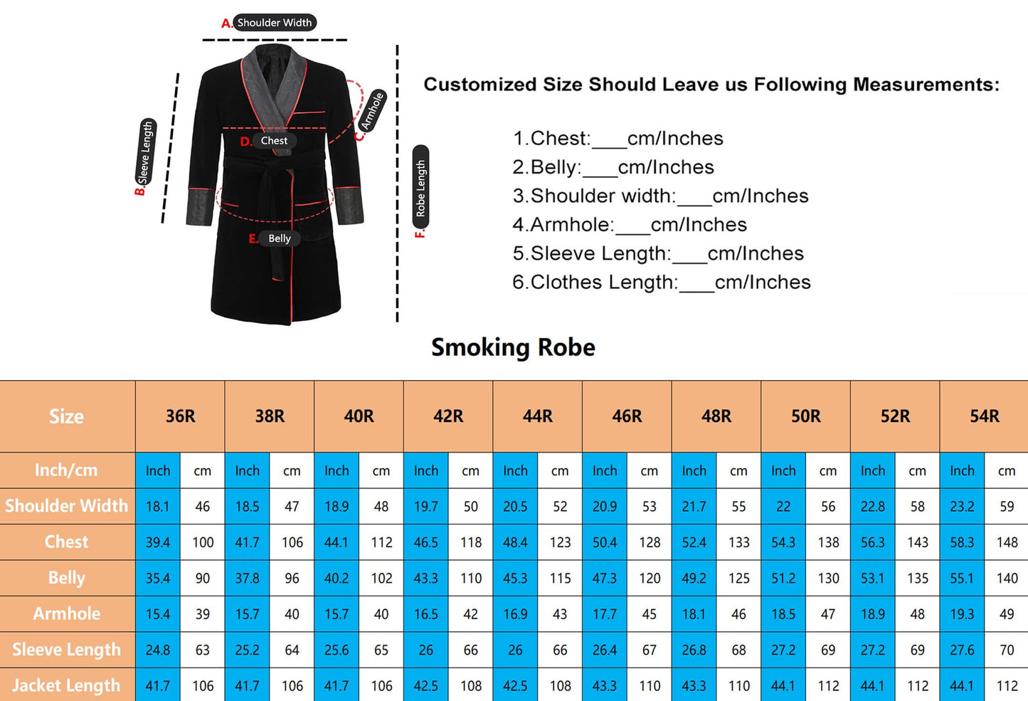 Apornipal Men's Long Velvet Smoking Jacket with Belt Shawl Lapel Smoking Robe Quilted Dressing Gown (Black,48R)