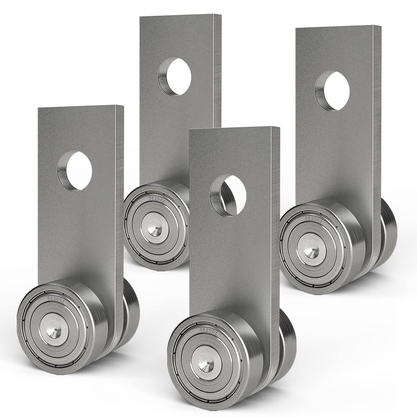 Trolley Assembly,2 Wheel Trolley Rollers for Use with 1-5/8" Wide and All 1-5/8" or Taller Strut Channel (Pack of 4)…