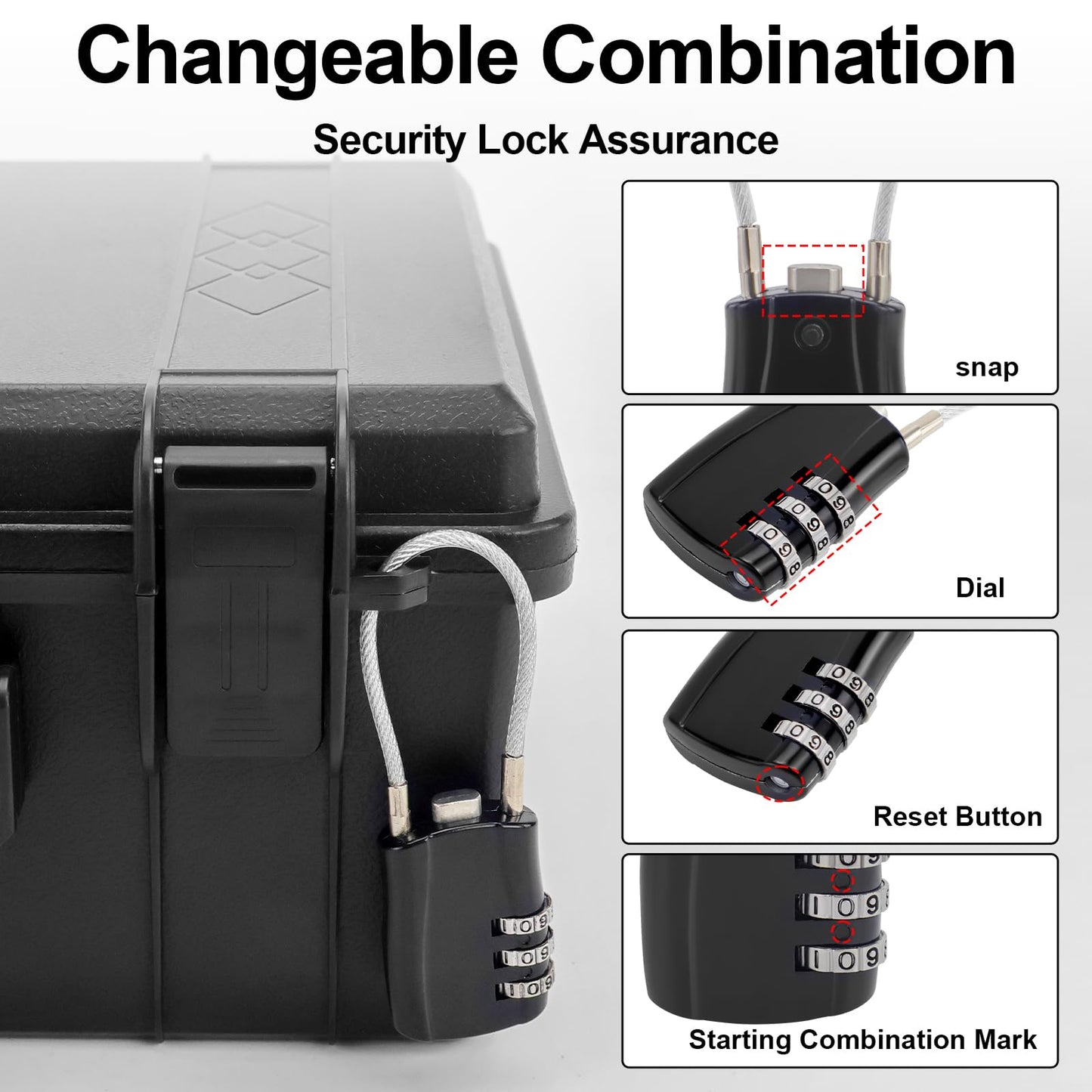 Camkinger Graded Card Storage Box, Hold 600+ 35PT 3"x4" Toploader Storage Box, PSA Slab Case for SGC CSG BGS, Trading Card Case with 2 Locks, Sports Baseball Cards Organizer for Magnetic MTG Deck (S)