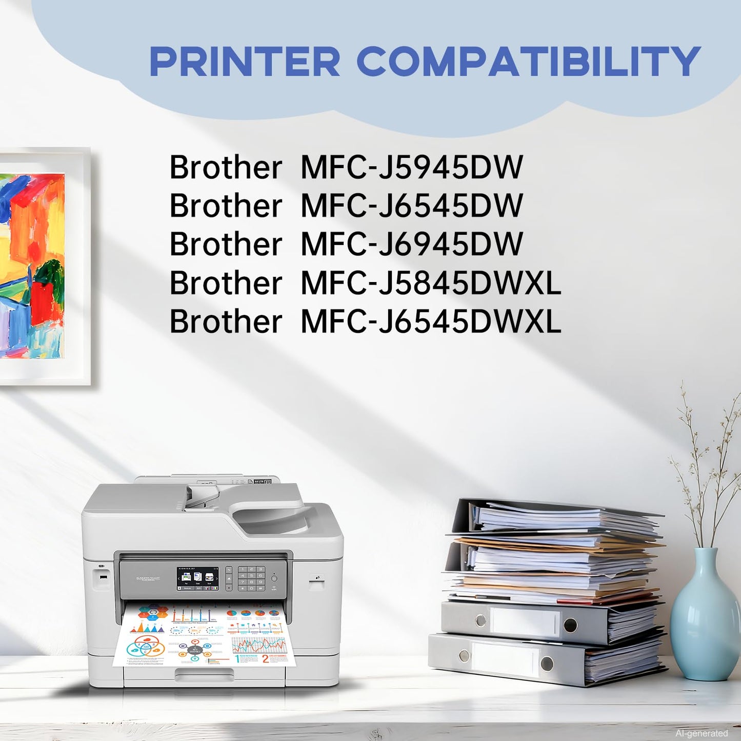 Miss Deer LC3037 Ink Cartridges BK/C/M/Y High Yield Compatible Replacement for Brother LC3037 LC3037XXL LC3039, Used with MFC-J6945DW MFC-J5845DW XL MFC-J5945DW MFC-J6545DW XL (2 BK/C/M/Y) 5PK