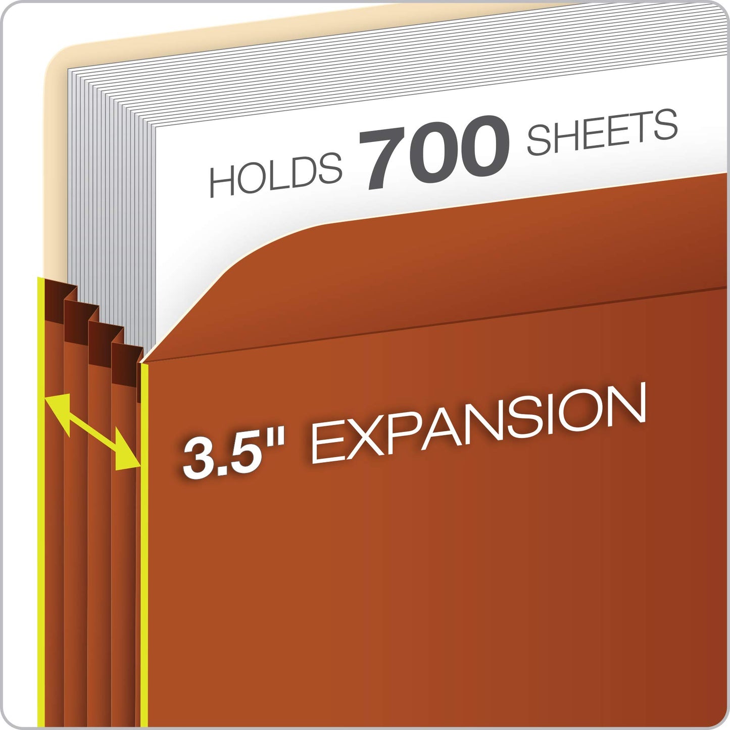 Pendaflex Vertical File Pockets, 3.5-Inch Expansion, Straight Cut, Letter 25/Box