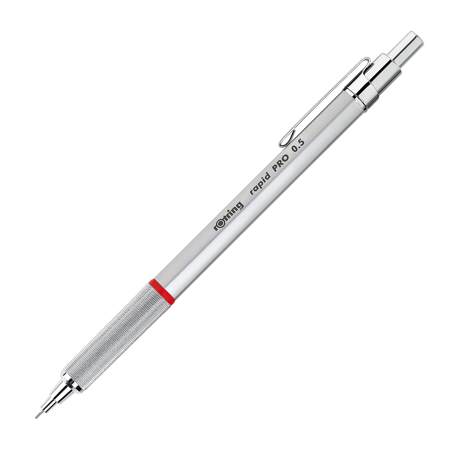 rOtring 1904291 Rapid PRO Retractable Ballpoint Technical Drawing Pen, Medium Point, Silver Chrome (S0949330)
