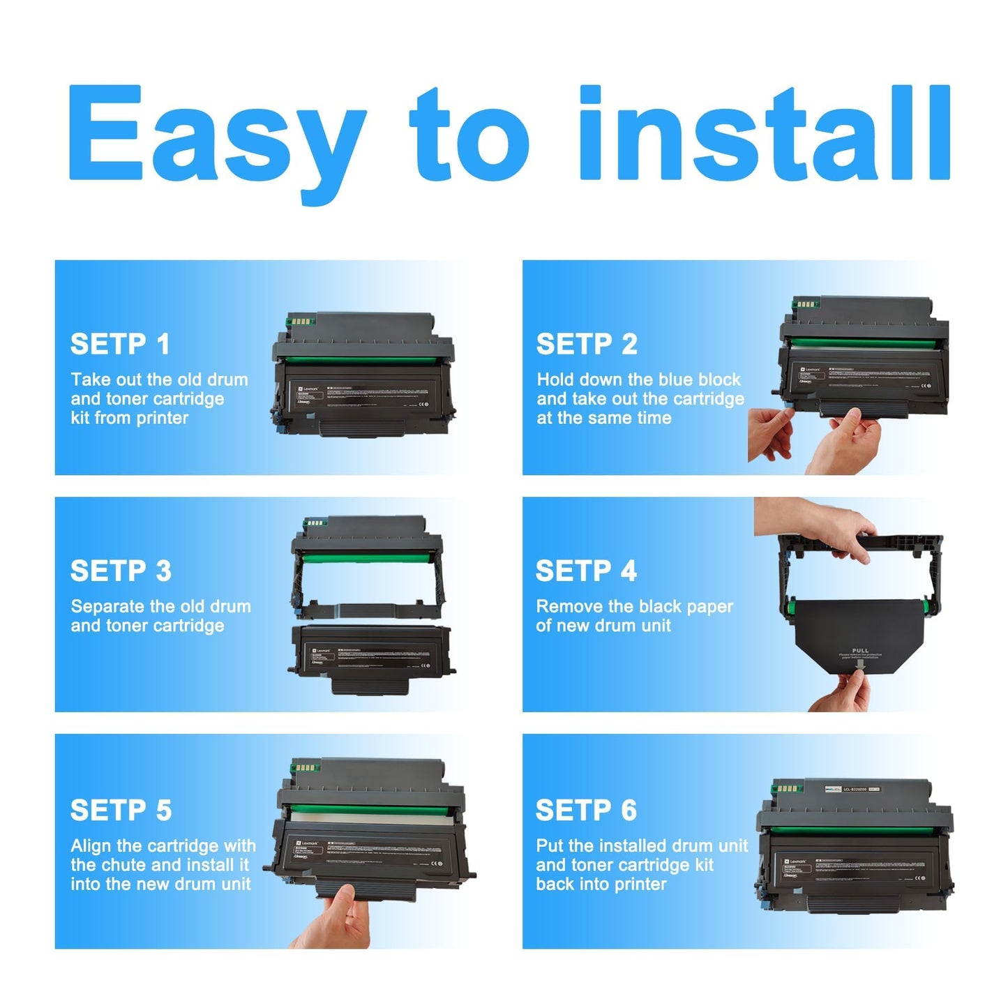 LCL Comaptible Drum Unit for Xerox 013R00691 B225 B230 B235 (1-Pack,BK) for Xerox B225 B230 B235 B225DNI B230DNI B235DNI Printers