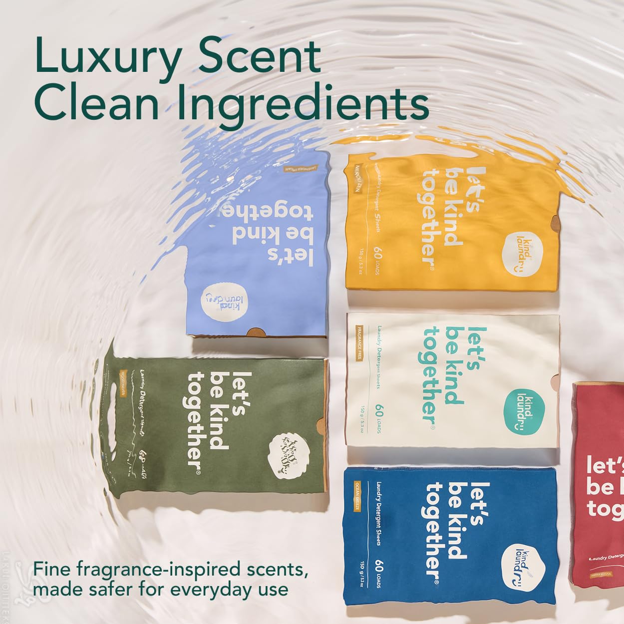 Kind Laundry Detergent Sheets with Stain-Fighting Enzymes - Plant Powered Eco-Friendly Laundry Soap Sheets - Home or Travel Laundry Detergent - Ocean Breeze, 120 Loads (Mom's Choice Award Winner)