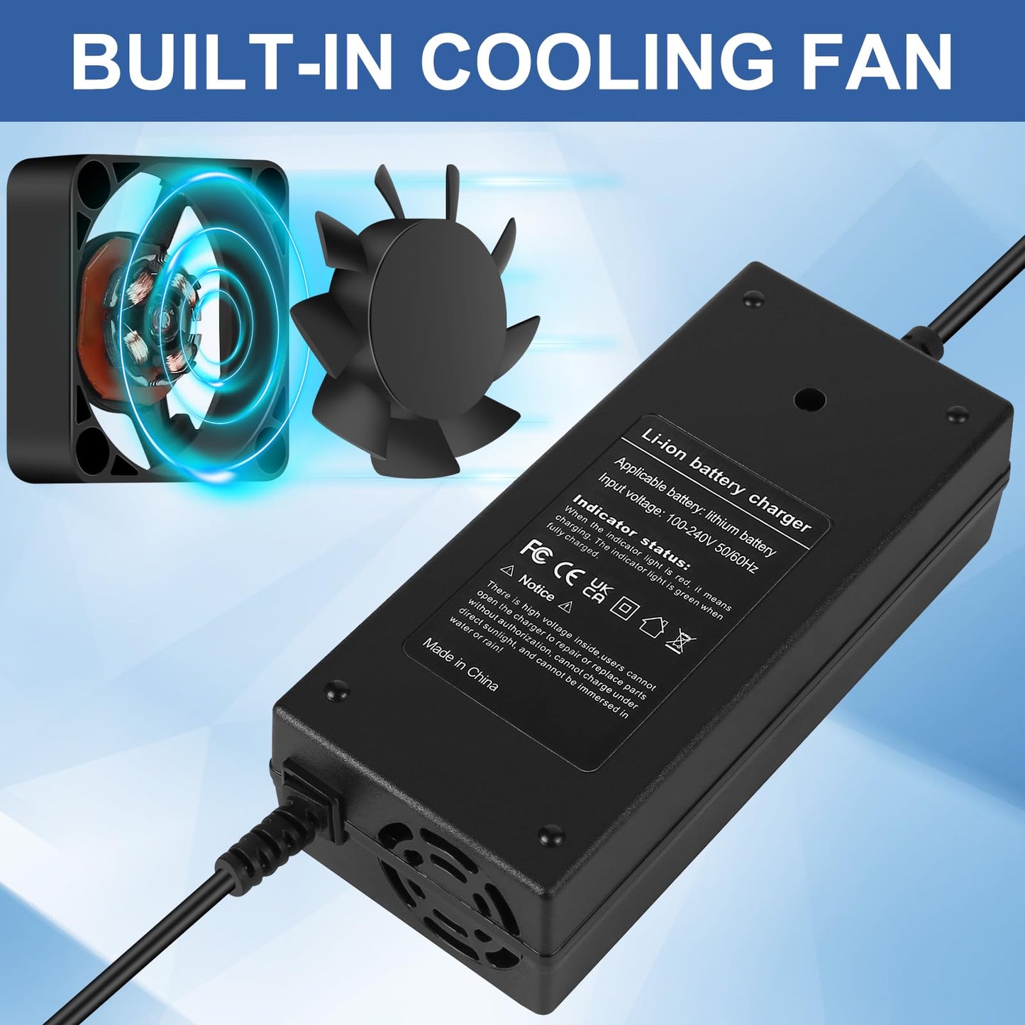 42V 2A (5 Plugs) Universal Charger for Jetson,Gotrax,Razor,Brid,Segway, Sisigad,Hiboy,Ninebot 36V Lithium-ion Battery